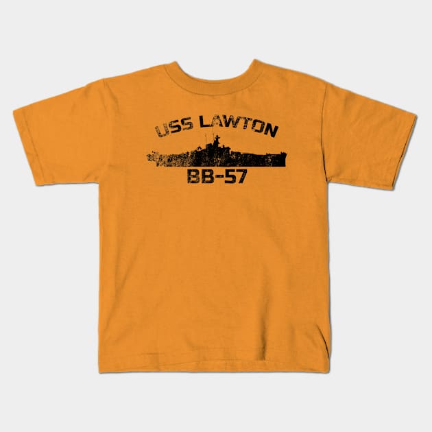 USS Lawton, distressed (design style 1 of 2) Kids T-Shirt by hauntedjack